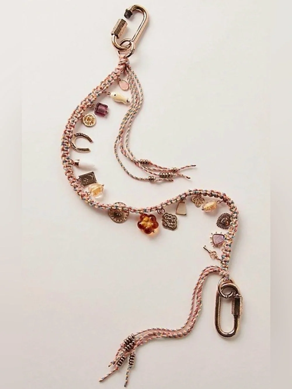 Free People Friendship Swag Bag Charm 🔥New with tags!🔥RARE Pink Multi Color!